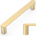 Amerdeco 10 Pack ZH0005BRG Champagne Bronze 5 Inch(128mm) Hole Centers Kitchen Cabinet Pulls Hardware Modern Kitchen Handles for Cabinets Cupboard Handles Drawer Pulls