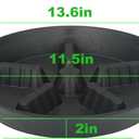 4 Pack Plant Saucer 14 inch, Plastic Plant Saucers for Indoors, Raised Middle Plant Trays for Pots, Water Tray for Plants, Plant Stand Water Catcher Tray, Pot Saucers for Plants (Black)