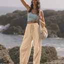 TARSE Sweatpants for Women Cinch Bottom Baggy Athletic Joggers Lounge Pants with Pockets (L)