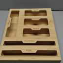 BSHSPX Magnetic Storage Bag Organizer 6 In 1 Ziplock Bag Organizer for Fridge and Drawer, Foil and Plastic Wrap Organizers with Cutter, Food Storage Bags Organizers for Gallon Quart Sandwich Snack