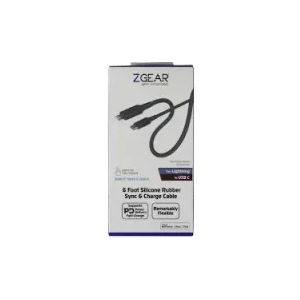 ZGear 6 Foot Silicone Rubber Sync and Charge Cable USB C