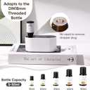 Lecdura Waterless Diffuser for Essential Oil, Battery Operated Scent Air Aromatherapy Diffuser, Mini Aroma Diffusers with 3 Intermittent Mist Modes, Cycle Start for 400-700 sq.ft Home Office Bedroom.