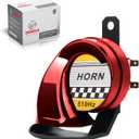 SEINECA Snail Air Horn Waterproof 130DB Universal High Tone 510HZ 12V Electric Horn for Motorcycle Auto Car Siren Scooter(Red).