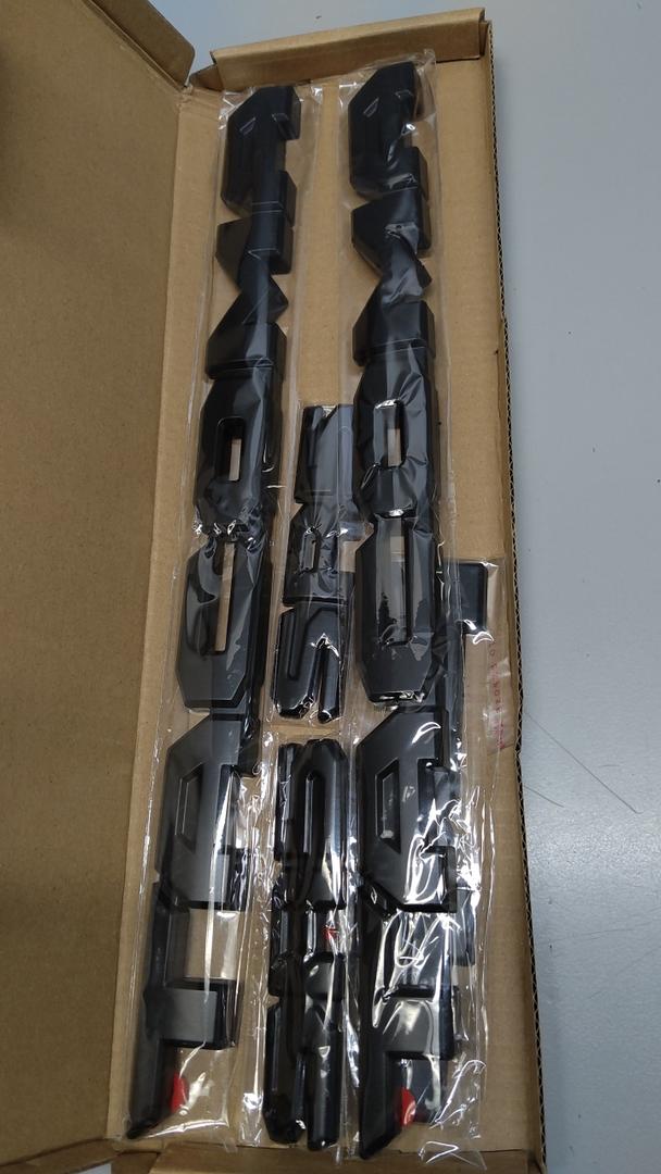 Emblem Overlays 6Pcs Compatible with Tacoma 20242025 ABS Plastic Badge Emblems Overlay 0411 with Strong Adhesive Matte Black