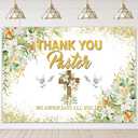 Mocsicka Thank You Pastor Backdrop Pastor Appreciation Banner Church Events Celebrations Party Decorations Photo Booth Props (7x5ft)