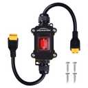 12V Inline Power Switch, IP67 Waterproof XT60 to XT60 Cable with On/Off Switch, 14AWG Heavy Duty Quick Connect/Disconnect for Solar Panels, RVs, Motorcycles, and More
