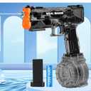 Electric Water Gun with LED Flash & USB-C Charging, Designed for Epic Aquatic Fun, Automatic Squirt Guns 25-30 FT Range, Realistic Water Pistol for Summer Outdoor Backyard Water Theme Party Toys