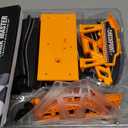 Slot Car Race Track Sets with 4 Slot Cars, Electric Race Car Track Include Slope Circular Overpass Track, Dual Racing Game Featuring Flash Bridge and Pendulum, Gifts Toys for Boys Kids Age 6 7 8-12