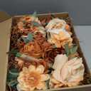 Bridesmaid Bouquets for Wedding - Set of 6 Artificial Flowers Bouquet for Fall Wedding Decoration Marriage Proposal Party Ceremony Anniversary Dining Table Centerpieces - Burnt Orange