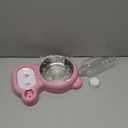 Dog Bowls, Cat Food and Water Bowl Set with Water Dispenser and Stainless Steel Bowl for Cats and Small Dogs - Pink