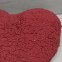 EVOLIVE Heart Pillow, Love Pillow Gifts, 15X17 Inch Large Heart Shaped Pillows, Sherpa Material Room Decor Throw Pillows, Living, Bedroom, Indoor Outdoor (Wine Red)