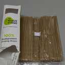 100 PCS of 8.25 Inches Unwrapped Biodegradable Black Straws  Made of Vegetable Fibers, Best Environment Friendly Drinking Straws for Hot and Cold Beverages