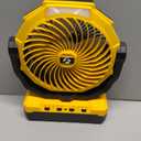 FRIZCOL 3-in-1 Camping Fan - Portable Fans Rechargeable - 24000mAh Battery Powered Fan with Light & Remote for Indoor, Outdoor, Tent, Travel, Fishing, Jobsite, Gifts for Men Dad Him - Yellow