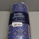 WONGS BEDDING Boho Quilt Set Queen Size, Blue Bohemian 3 Pieces Quilt Sets, Lightweight Bedspread Coverlet Bedding Set for All Season (96"x90")