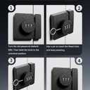 ETEKJOY Keyless Cabinet Lock 3-Digit Combination for Swinging/Sliding Door Drawer Cupboard Locker Closet Wooden Box Hook-Locking (Black, 180 Degree)