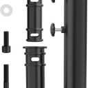 QZER Umbrella Pole Mount Stand Tube, Universal Umbrella Stainless Steel Tube Base Replacement Parts, Heavy Duty Umbrella Base Stake Holder, Umbrella Base Holder Tube Bracket for Garden Backyard Balcony