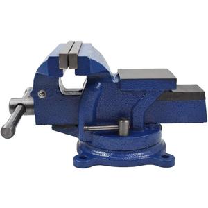 WFLNHB 6" Bench Vise Table Top Clamp Press Locking Swivel Base Heavy-Duty for Crafting Painting Sculpting Modeling Electronics Soldering Woodworking and Fishing Tackle