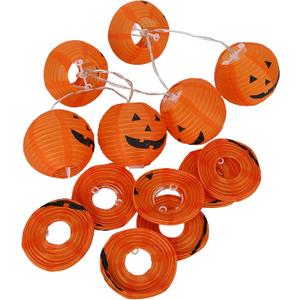 3m Halloween Pumpkin Lantern String, Halloween Orange Decorative Lights, LED Halloween Pumpkin Connectable String Lights for Party Outdoor Festival Patio Garden Decoration
