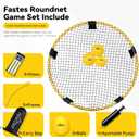 Outdoor Beach Ball Game Includes 3 Balls, Net and Carrying Bag -Roundnet Game Set for Adults, Kids, and Family - Perfect for Beach, Yard, Lawn, Backyard, and Park