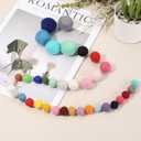 uxcell 20 Pcs Wool Felt Balls Beads, 1.2 Inch Felt Pom Poms for Crafts, Handmade Pompoms Bulk Small Bead for Nursery Handicrafts and DIY Art Decoration, Blue