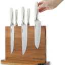 Magnetic Knife Block - Magnetic Knife Holder - Magnetic Knife Stand- Cutlery Display Stand and Storage Racksharpener)