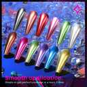 Glamonade Metallic Nail Polish Set Fingernail: Chrome Mirror Holographic Nail Polish Kit Quick Air Dry 12 Colors Pack Regular Mini Nail Polish Finger Toe DIY Art Salon Gift for Women Party