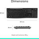 Logitech MK270 Wireless Keyboard and Mouse Combo for Windows, 2.4 GHz Wireless, Compact Mouse, 8 Multimedia and Shortcut Keys, 2-Year Battery Life, for PC, Laptop - Black