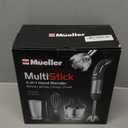 Mueller Multistick 5-in-1 Immersion Blender Handheld, 12 Speed Hand Mixer - Turbo Boost, Heaviest Duty Copper Motor, Titanium Blades Hand Blender, Milk Frother Wand, Whisk, Beaker, Chopper, Grey