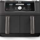 Ninja DZ401 Foodi 10 Quart 6-in-1 DualZone XL 2-Basket Air Fryer with 2 Independent Frying Baskets, Match Cook & Smart Finish to Roast, Broil, Dehydrate & More for Quick, Grey