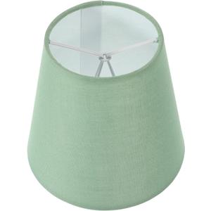 LALAFINA Barrel Lamp Shade Fabric Lampshade Small Lamp Shade Clip on Bulb Cloth Cover for Home Bedroom Living Room, Green