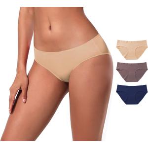 BUBBLELIME XS-XXL Sexy Bikini Panties Womens Low Rise String Soft Breathable Underwear Bonded No Show (6 Pack&3 Pack&1 Pack) (Large)