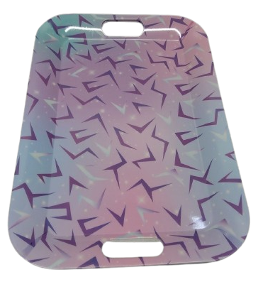 2Pcs Birthday Party Decorations Magical Music Themed Trays Platters Purple Music T