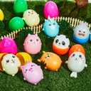 10 x JOYIN 10 Pcs Jumbo Easter Eggs Filled with Cute Stress Reliever Animal Squishy Toy for Easter Egg Hunt, Kids Party Favor, Basket Stuffers, Filling Treats, Goodie Bag Fillers, Classroom Prize Supplies