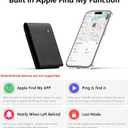 Auskang Smart Wallet For Men, Mens Gift, Works with Apple Find My, Minimalist Leather Wallet For Men, RFID Blocking, Credit Card Holder, Wallet with Smart Tracker, Wireless Charging (No Pattern)