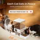 oneisall Automatic Cat Feeder for 2 Cats, 20 Cups/5L Automatic Cat Food Dispenser for Small Pets Indoor, Timed Cat Feeder for Dry Food(White)