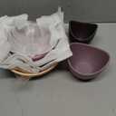 Notakia Salad Decorative Bowls Lotus Shaped Pasta Bowls Dishwasher & Microwave Safe, Unique Angled Ceramic Bowls for Salad, Pasta, Soup, Rice, Prep, Ideal for Restaurant (Purple 5 Packs)