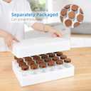 Yangbaga 25Pcs Glass Spice Jars with Labels-4OZ Wood Lid Square Spice Containers with Pepper Grinder Lids & Funnel, Seasoning Jars for Rack Cabinet Drawer