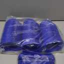 Blue Plastic Dishes and Spoons 