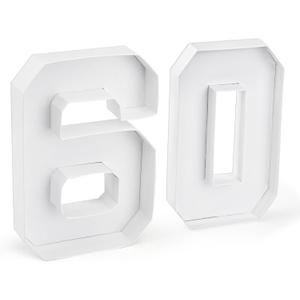 60 Set Cardboard Number for Charcuterie 10.2'' Fillable Tray Charcuterie Paper Box for 60th Birthday Anniversary Party Decorations Chocolate Candy Cupcake Container