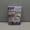 Cozy Essential Vacuum Storage Bags, 80% Compression Vacuum Seal Space Saver Plastic Packaging Bags for Clothes, Blankets, Pillow, Bedding, Comforters, Sealer Clothing Storage,12 Combo