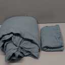 EMME Muslin Cotton Duvet Cover Set Teal Twin Size Linen Like Soft Breathable Lightweight Summer Comforter Cover Set with Zipper Closure (Teal, Twin, 68"x90")