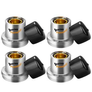Upgrade 4 Pcs 2.717" Inch Bearing Protectors Stainless Steel+Copper with Protective Bras Trailer Bearing Dust Cap for Trailer Boat Fits Most 8 Bolt/Lug Hubs Grease Caps
