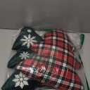 Lanpn Christmas Tree Pillows Set of 2, Christmas Decoration Winter Soft Cute 3D Shaped Xmas Tree Throw Cushion with Snowflake for Sofa Bedroom Xmas Decor (16x18 inch, Red & Green)