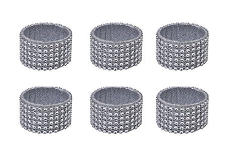 Yourtablecloth Napkin Rings or Napkin Holders – Enhanced & Appealing Table Décor for Weddings, Parties, Christmas, New Year or Every Day Use–Hammered Gold Napkin Rings– Set of 12