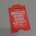 Afterprints Funny Retirement Gifts for Men Women – “Warning Retired Person” Desk Sign, Cool Retirement Party Decorations, Office Table Plaque, Retirement Gift Idea for Coworkers, Friends, or Family