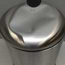 Glad Small Trash Can, 1.2 Gallon | Round Stainless Steel Garbage Bin with Soft Close Lid & Step Foot Pedal | Metal Waste Basket with Removable Inner Bucket, Stainless, 8 x 9.5 x 12 inches