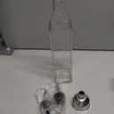 AOZITA 17oz Clear Glass Olive Oil Dispenser Bottle - 500ml Oil & Vinegar Cruet with Pourers and Funnel - Olive Oil Carafe Decanter for Kitchen