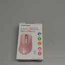 memzuoix 2.4G Wireless Mouse, 1400 DPI Mobile Optical Cordless Mouse with USB Receiver, Portable Computer Mice for Laptop, PC, Desktop, MacBook, 5 Buttons (Pink)