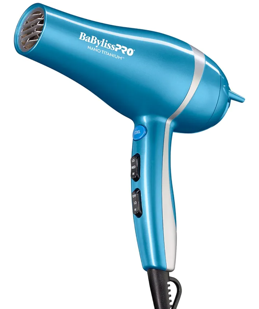 Nano Titanium 2000-Watt Blow Dryer with Concentrator Nozzle, Professional Grade Ionic Corded Styling Tool for Hair