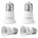 DiCUNO E26 3CM/1.2 Inch Socket Extender, E26 Lamp Bulb Socket Extension, Lamp Holder Adapter, 4-Pack